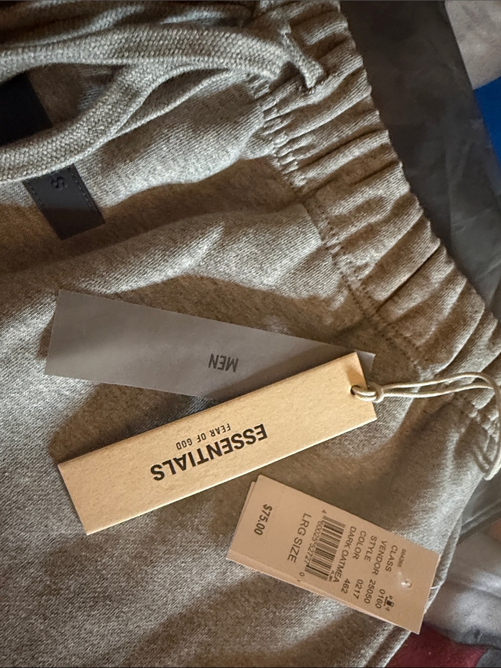 Essentials Grey Fleece Drawstring Shorts - Picture 3 of 6